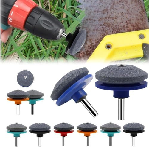 ZIRYXQ Afilador opaco para cortacésped, kit de sacapuntas para cortacésped, sacapuntas universales para podadoras manuales de césped L2s2
