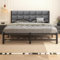 JUISSANO Kingsize-Bettgestell mit Kopfteil, gepolsterter Plattform-Bettgestell, King-Size, Matratzenboden, starke Metall-Lattenstütze, keine Boxspring erforderlich, Stauraum unter dem Bett, einfache
