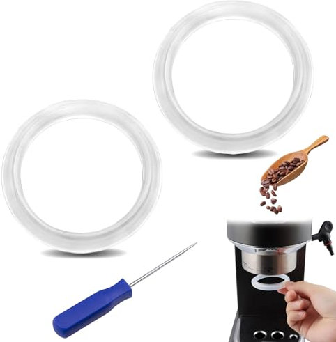 Xinlon 2 Piezas Junta para DeLonghi Cafetera Anillo de Sellado, Junta Silicona, Anillos de Sellado Reemplazables para Máquinas de Café, para DeLonghi EC680/EC685/EC785/EC885/EC850/EC860