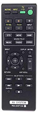 XINFUTE Replace RM-ANP109 fit for Sony AV Sound Bar Wireless Subwoofer Remote Control SA-CT260 SA-CT260H SA-WCT260H HT-CT260C