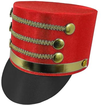 Toy Soldier Hat, Soldier Band Major Cosplay Hat, Creative Adult Costume Hat, Nutcracker Hat for Cosplay, Soldier Costume Accessory, Adult Toy Soldier Hat, Cosplay Hat for Performance, Major Band Hat
