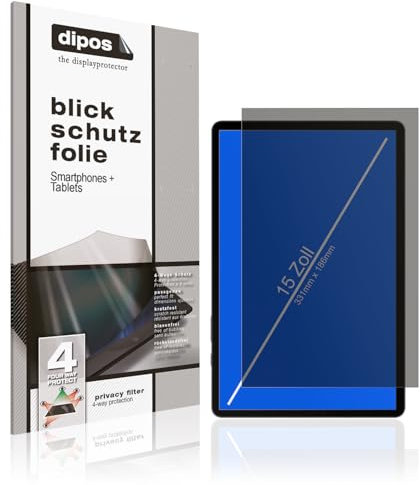 dipos I Protection écran de Confidentialité compatible avec Tablet 15 Zoll (331mm x 186mm) Protecteur d'écran Privacy Anti-Espion