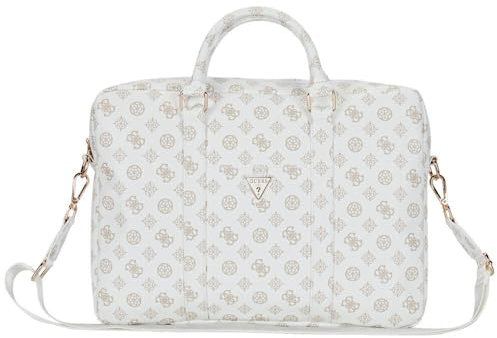 CG MOBILE Guess Sacoche pour ordinateur portable 4G Peony Poche avant zippée Logo triangle 16 (Blanc), Blanc.