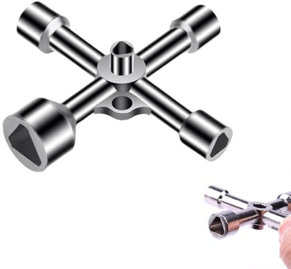 MALOUSUN Clé triangle, clé triangle, poubelle à déchets, clé 3 pans, clé triangulaire 8 mm, clé d'armoire triangulaire