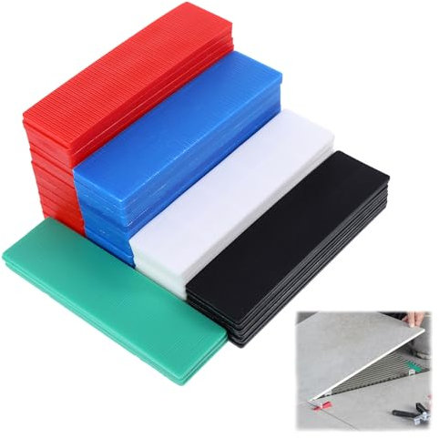 120 Stück Ausgleichsplättchen Unterlegplatten Abstandshalter Set, Terrassendielen Distanzklötze 6 Farben Distanzhalter Verglasungsklötze Tabstandshalter Abstandshalter Terrassendielen (1-6 mm)