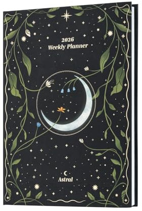 Grupo Erik Terminplaner 2025 2026 A5 Astral Horoskop Kalender 2026 Buchkalender - Terminkalender 2026 - Schulplaner 2025 2026 Schüler und Studierende - Schülerkalender 2025 2026 Ringbuch A5, Grün