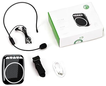 Altoparlanti miniatura dei megafoni degli amplificatori di voce con i microfoni per gli istruttori di yoga e parlare in pubblico