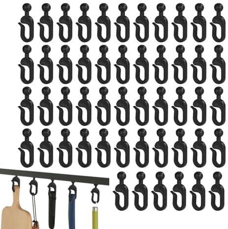 Ganchos drapeados | 50 piezas para cortinas ganchos | 4.33x3.15x1.57 pulgadas gancho de drapeado | para cenador al aire libre, gancho de red resistente a la intemperie para jardín del porche