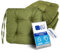 Pillows24 – 4X Sitzkissen Outdoor 40x40 – Extra Dicke 8cm – Wasser- & UV-beständig + Bändern | Bequeme Stuhlkissen, Stuhlauflage Sitzpolster, Sitzauflage Gartenstuhl | Sitzkissen Stuhl (grün)