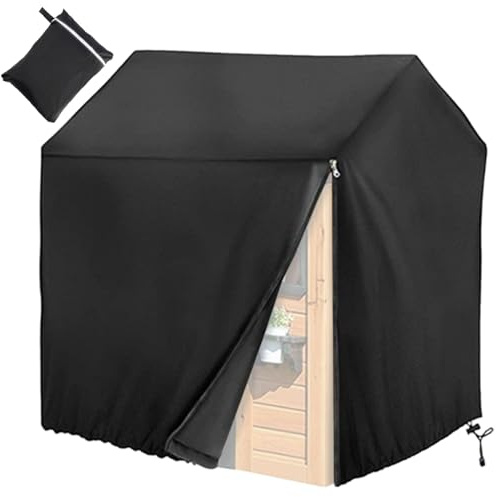 Playhouse Cover, 210d Oxford Cloth Dust Cover with Adjustable Drawstring and Zipper, Protective Playhouse Accessories, 43.3x47.2x55.1 inch