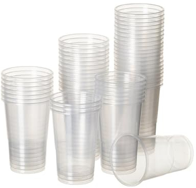 Pack de 1000 Vasos de Plástico de 300 ml. Vasos Reutilizables de Polipropileno Transparente. Ideales para Fiestas, Eventos, Caterings y Oficinas