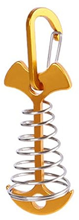 Guaber Deck Plank Board Tent Stakes Aluminum Alloy Spring Anchors Fishbone Deck Peg Fishbone Guyline Cord Adjuster Aluminum Alloy Spring Tent Peg Easy To Use