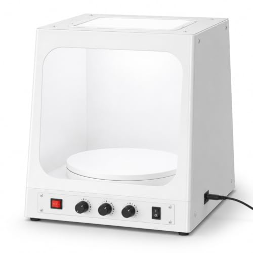 Softbox elettrico per fotografia, softbox dimmerabile con rotazione a 360° per uso video ed e-commerce, ideale per scansione e visualizzazione di prodotti
