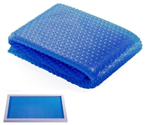 Cubierta Piscinas Manta Térmica 440 x 500 cm Manta Recortable a Medida 400 Micras Térmica Piscina Rectangular Se Puede Cortar para Jardin y Piscinas, Azul