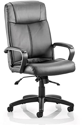 Dynamic EX000052 Plaza Bonded Leather Executive Chair with Arms - Black