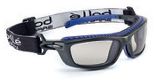 Bolle BAXCSP Platinum Goggles with CSP Coated Anti-Scratch and Fog Lens, Black/Blue