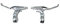 Bremshebel V-Brake Aluminium 22.2 Silber MTB MTB BMX Fixie Restauration alte Retro Vintage