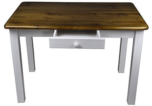 Magnetic Mobel Esstisch mit Schublade Küchentisch Tisch Restaurant Massiv Holz Kiefer (60x110, Eiche)