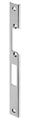Schließblech U-förmig Falle und Riegel, links, 245 x 24 x 6 mm, Edelstahl