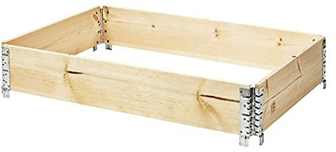 rg-vertrieb Palettenrahmen Aufsatzrahmen für Europaletten Hochbeet Gartenbeet Stapelrahmen 120x80x19cm Mengen wählbar (20 Stück)