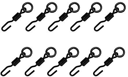 Korda Spinner Swivel - 10 Angelwirbel für Spinnerrig zum Karpfenangeln, Wirbel für Karpfenrigs, Karpfenwirbel für Karpfenmontagen