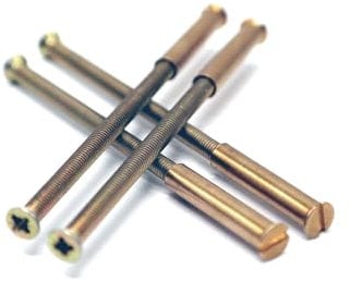 M3 Brass Finish Connecting Screws with Sleeves for Door Handle M3 x 50mm Bolts Length x 20mm Sleeve Length Pack of 6