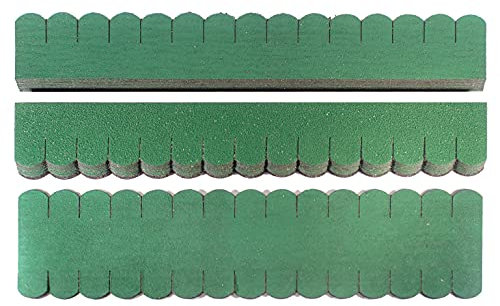 Manufaktur Martinshof 3 Sets Dachschindeln Biberschwanz (33 mm) grün 1,20 m Schindelstreifen, Biberschwanz, Dachdeckung, Vogelhaus, Insektenhotel, Schindel