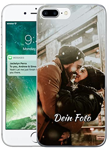 König Design Handyhülle mit Foto für Apple iPhone 7 Plus / 8 Plus - Personalisierte Hülle, selber gestalten, mit Bild - Schutzhülle aus weichem TPU Material
