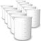 10 Pack - RE-GEN 500ml Graduated Clear Plastic Measuring Beakers Cups – Ideal for Laboratory, Home, Kitchen, Cooking, DIY, Arts & Crafts