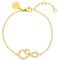 Purelei® Infinity Love Armband, Damen Armband aus langlebigem Edelstahl, wasserfestes Armband Damen mit Infinity- und Herzanhänger, 16-19 cm Länge verstellbar (Gold, Edelstahl)