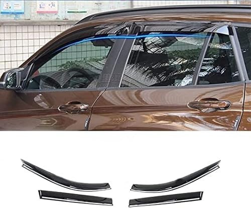 NVADE 4 Stück Autofenster Windabweiser für BMW X3 F25 2011-2017, Vorn Und Hinten Langlebiger Regenschutz Seitenfenster Luftabweiser, Fenster ZubehöR