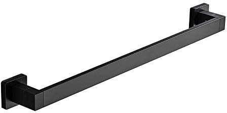 HWSY SUS304 Edelstahl Handtuchhalter Schwarz Wandmontiert für Badezimmer, Mattschwarz (50 cm)
