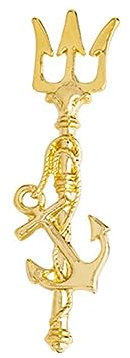 YAHOYA Vintage Dreizack Brosche Anstecknadel Metall Anker Lange Nadel Anstecknadeln Herren Anzug Hemd Abzeichen Kragen Kleidung Accessoires Geschenke