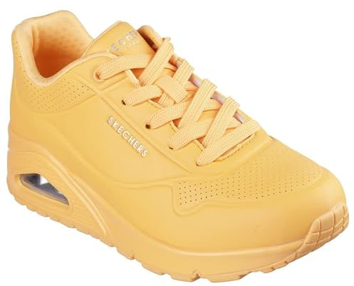 Skechers Damen UNO-Stand On Air Sneaker, Orange Evening Red in Zigzag Pattern Sunset Chevron, 37 EU