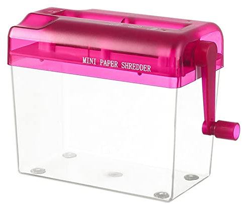 Desktop handbetriebener Office Home A6 Mini-Aktenvernichter Handwerksorganisatoren Und Aufbewahrung (Red, One Size)