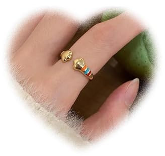 Niedliche Katzen krallen Ring für Teenager Mädchen Gold Katze Klauen Knöchel Ring zierlicher Stapel Ring Tier Fingerring Personal isierter offener Ring Verstellbarer Ring Schmuck für Frauen Geschenke