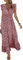 ASOMI Damen Kleider Langes Blumen: Hochzeit Strandkleid Boho Sommerkleid Lässig Wickelkleid Elegant Cocktailkleid Partykleid Swing V-Ausschnitt Kurz Flügelärmel Rüschen Maxikleid 23Rosa M
