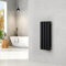 EMKE Radiador 60x24cm,Radiador de diseño vertical de tubo ovalado, Negro, doble capa, radiador de agua caliente