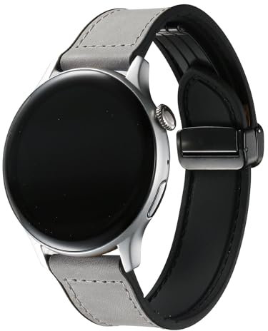 Triblanc Suede Leather Watch Strap 20mm 22mm Soft Silicone-Lined Sweatproof Quick Release Magnet Clasp Rubber Watch Straps Premium Smart Watch Bands Men Women