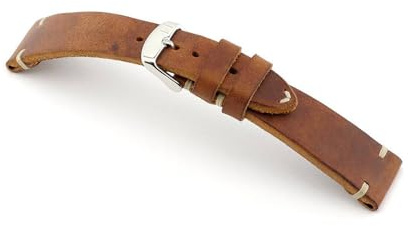 MANUFAKTURWERK Uhrenarmband ST. Pauli | Leder | für Damen und Herren | Silberne Schließe