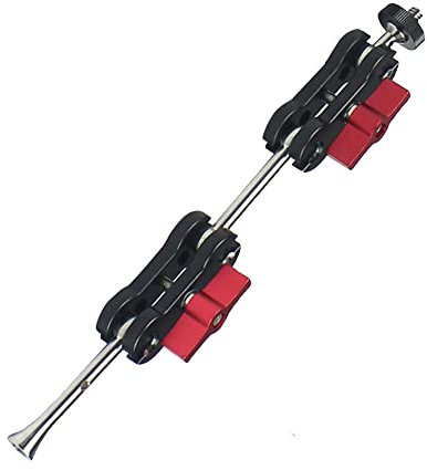 iFutniew Gelenkarm Mount Double Ballhead 1/4 Zoll Schraube für DSLR Kamera Licht Stativ Live Blitzschuh Halterung Typ D