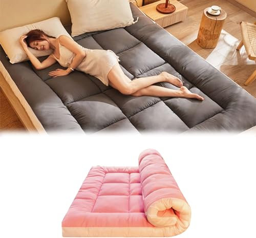 Matelas de sol japonais, matelas de sol doux, pliable, portable, double et simple, matelas d'invité épais, enroulable, pour lit d'invités, dortoir, chambre de camping, voiture (taille : 90 x 190 cm,