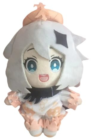 KUKUShining Genshin Plüsch, 20cm Anime Figur Impact Kuscheltier Weiches Cartoon Spielzeug Süße Stoffpuppe for Fans Geburtstagsgeschenke(Paimon)