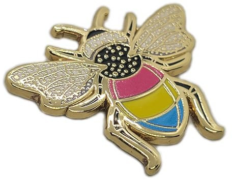Pansexual Pride Bee Enamel Pin in Pan LGBT+ Flag Colors | Pride Jewelry