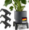 DrainMaster® Blumentopf Untersetzer 24x24cm - 3er Set inkl. Ablaufwannen - Pflanzuntersetzer eckig Blumen Pflanzen Drainage Indoor/Outdoor - Ideales Zubehör für Growzelt - Made in Germany