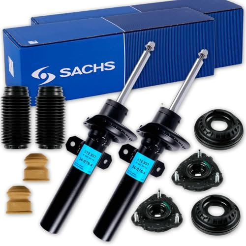 2x SACHS Stoßdämpfer + Domlager + Protection-Kit vorne passend für Mondeo 3