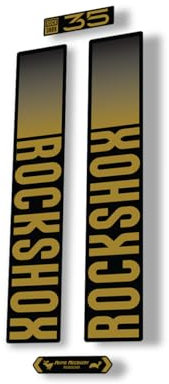 Fork Replacement Decal Sticker Compatibale for Rock Shox 35 2021 Series Gold (Matte)