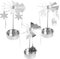 Amosfun 3St Hot Swivel Kerzenhalter Teelichter Herbstkerzendreher Ornamente hohe Leuchterhalter küchendekoration Weihnachten eise Drehbare Kerzenständer Kerzenhalter aus Metall Silver
