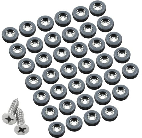 Bivethoi Möbelgleiter zum Anschrauben, rund, Teflon-Möbelgleiter zum Schutz des Bodens (19 mm), 40 Stück