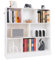 COSTWAY Bücherregal mit 8 Fächern, Standregal mit 3 Ebenen, Würfelregal, Büroregal, Aufbewahrungregal für Wohnzimmer, Schlafzimmer, Arbeitszimmer, Büro, 100 x 24 x 104 cm (Weiß)